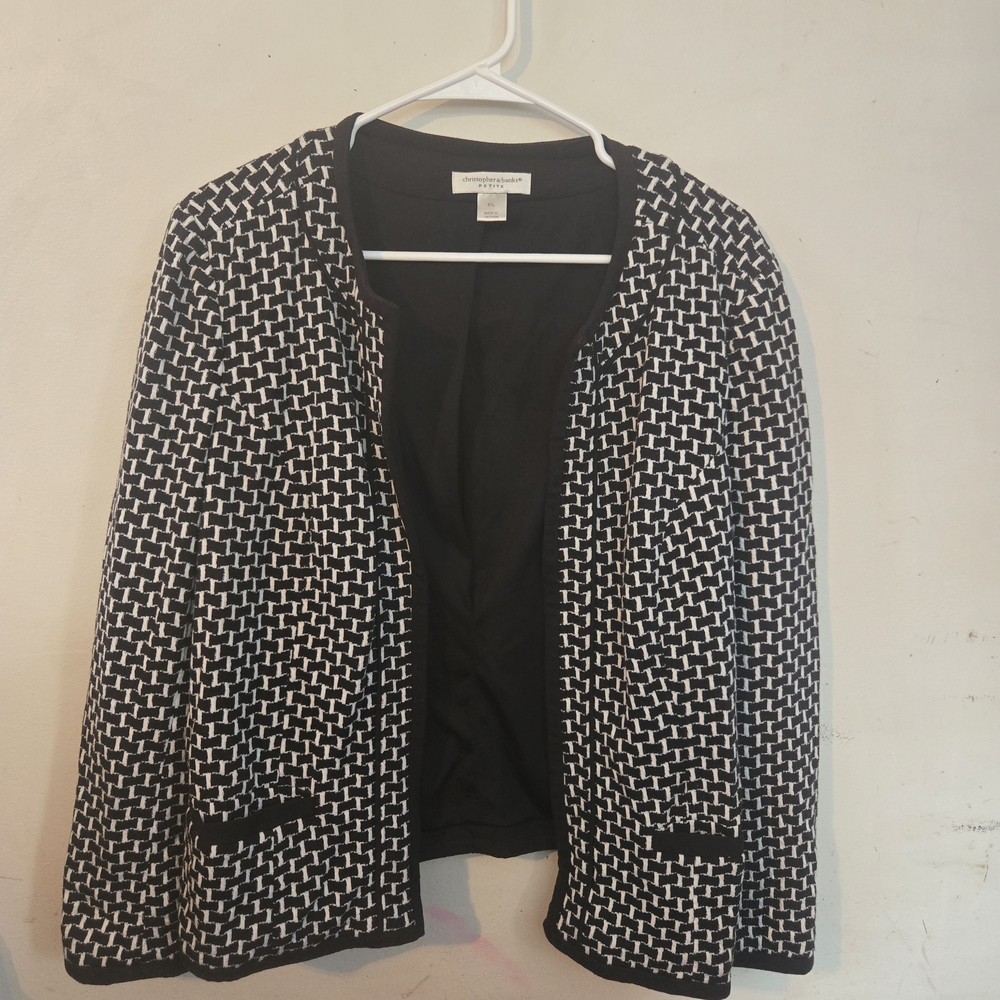Women's Black and White Jacket